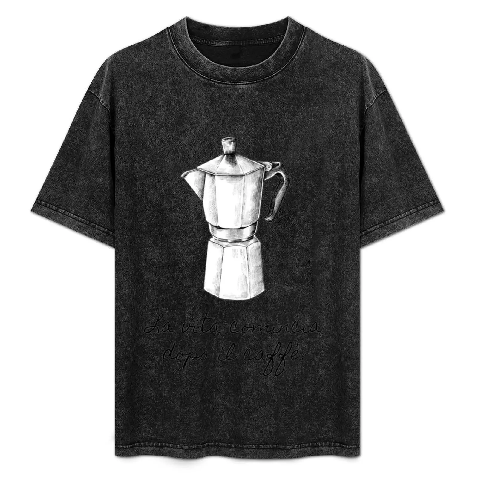 

La vita comincia dopo il caffè T-Shirt anime clothes new edition boys animal print clothing for men