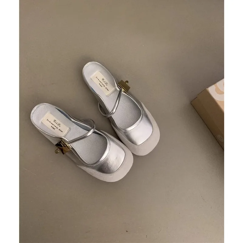 Summer Women Mules Slippers Fashion Shallow Cover Toe Slides Shoes Ladies Casual Outdoor Soft Sole Flats Hee Slippers Women