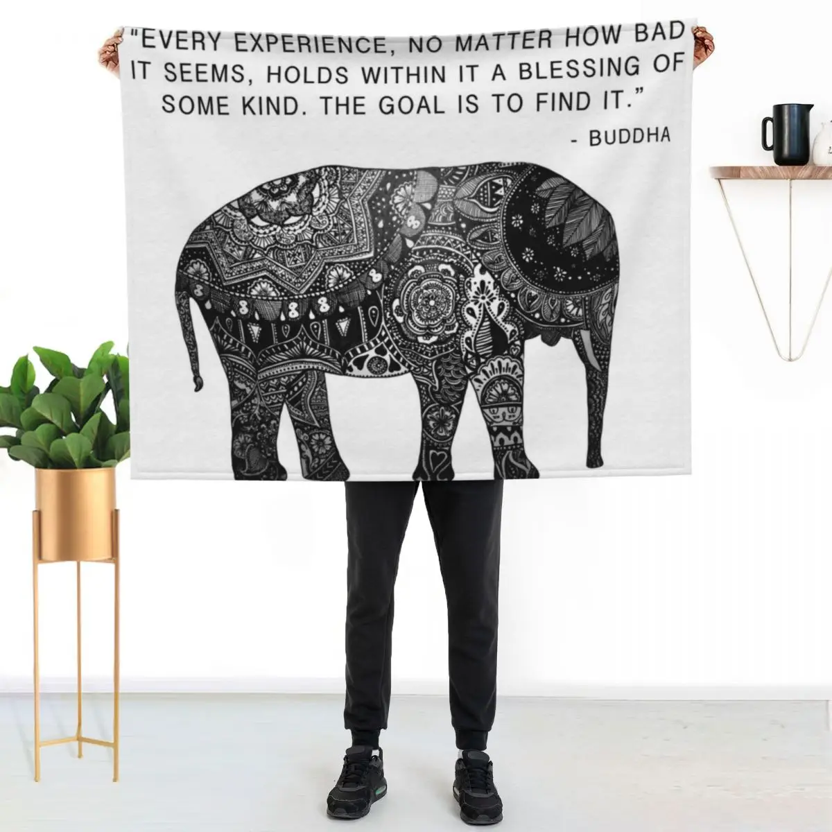 Buddha Wisdom Elephant Throw Blanket Hair valentine gift ideas manga Blankets For Bed Fashion Sofas heavy to sleep Blankets