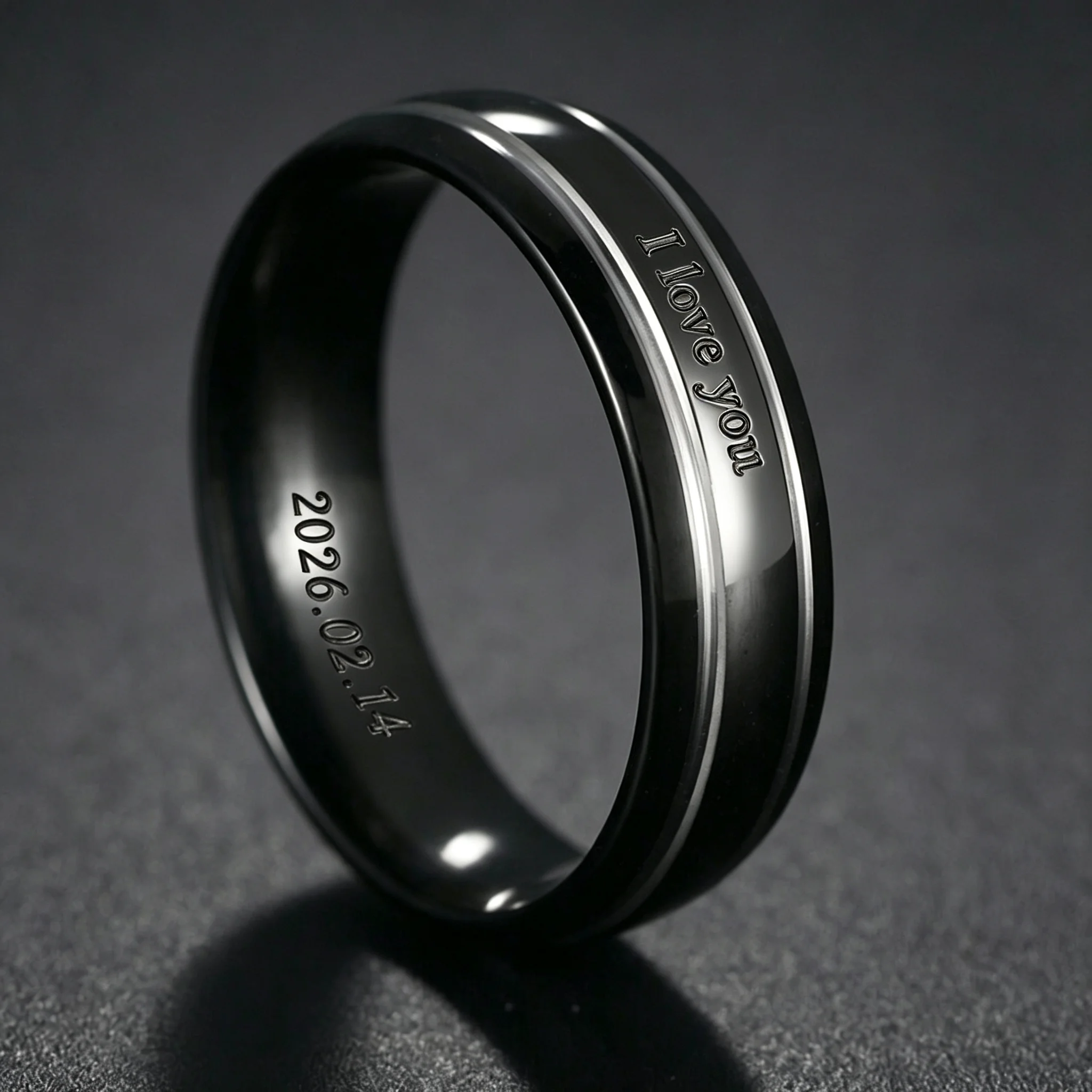 Bague de mariage personnalisée - Titanium Steel Ring avis et prix