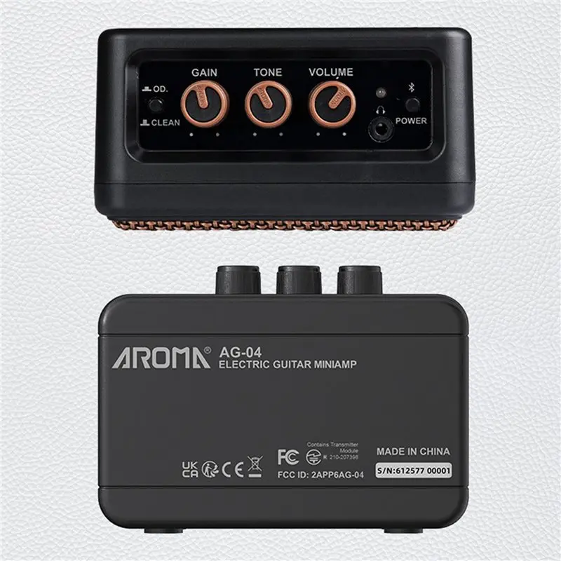 3X Aroma AG-04 Mini Electric Guitar Amplifier 5W Portable Bluetooth Speaker For Electric Guitar Retro Rechargeable Amp view 2