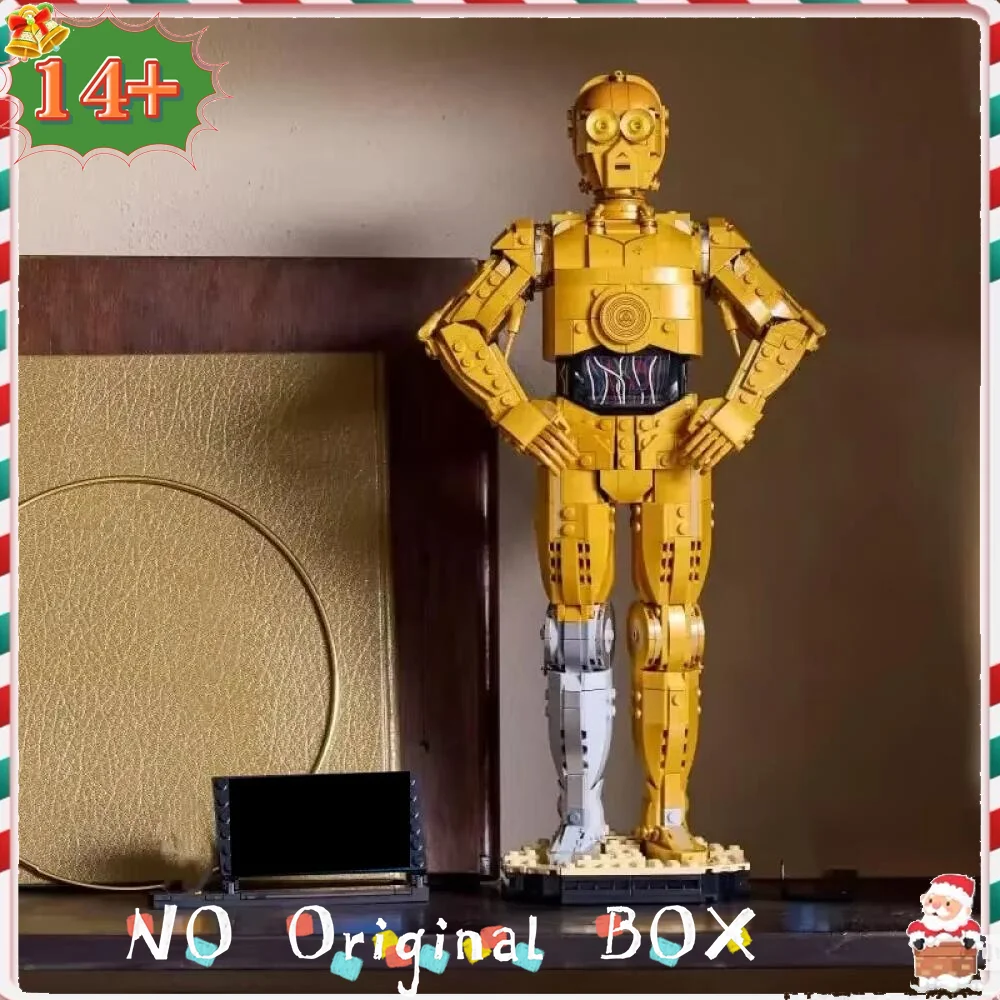 Nuevo 2026: Figura de acción de C-3PO de la batalla 75398, modelo de bloques de construcción de 1140 piezas, educativo para niños, regalos de Halloween y Navidad