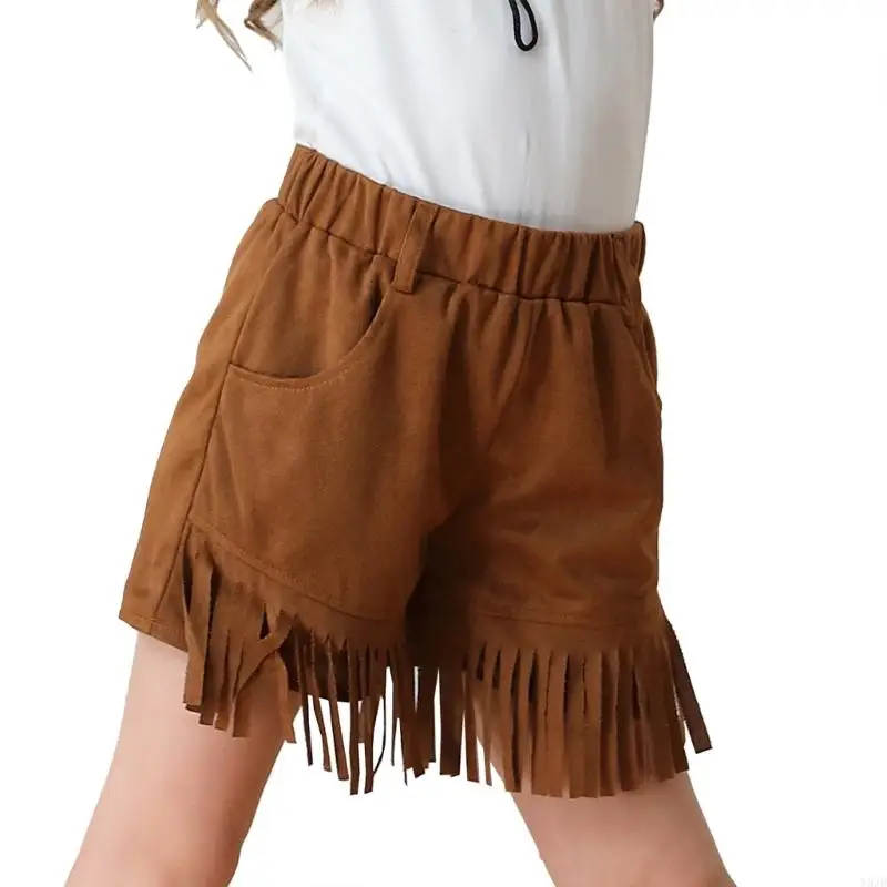 Y5JD Western Cowgirl Fringe 반바지 반바지 하이 허리 술 프린지 반바지 60 년대 70 년대 히피 반바지 코스프레 할로윈 파티 의상