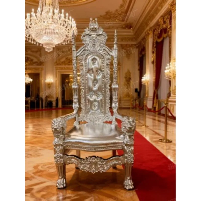 Carved live stream chair, entertainment high-backed His Royal Highness the King chair, 175CM high