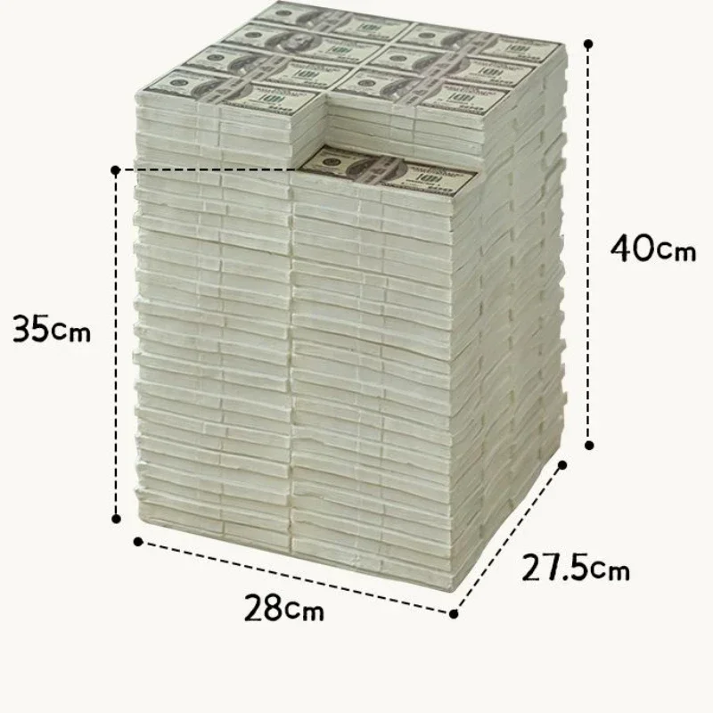 

Luxury Sofa Table Dollars Mesas Dollar Pattern Stool Model Props Decoration Cartoon Living Room Trendy Resin Material Ornaments