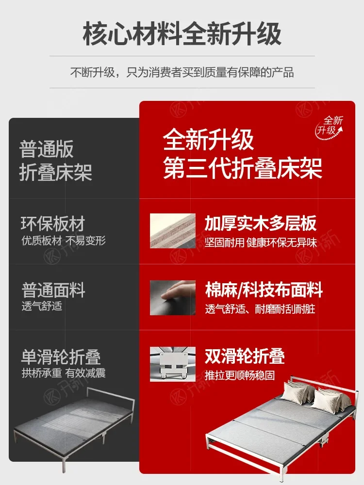 Cabinet folding bed Small apartment household model Shrinkable single bed Four fold invisible bed with pulley hardware