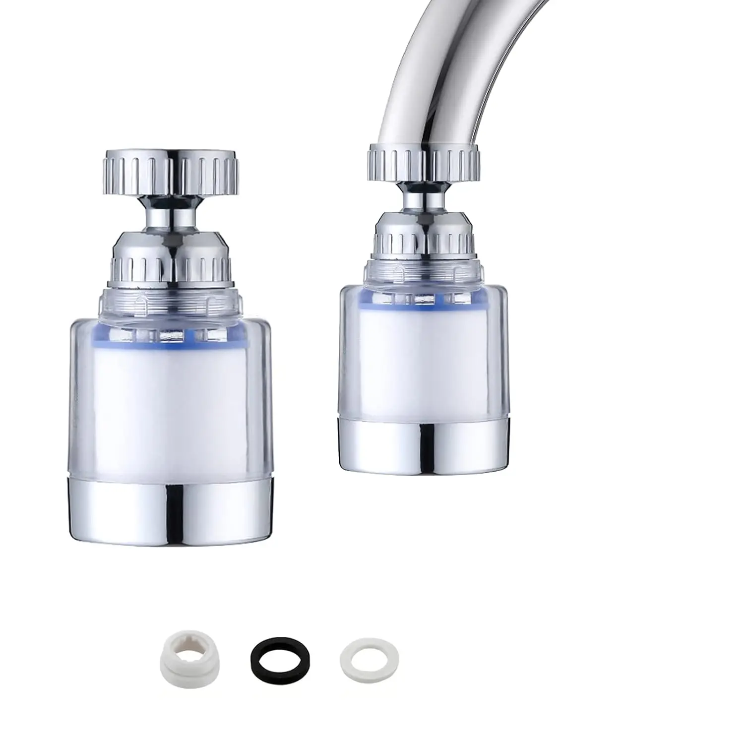 

4Pcs 360-Degree Rotating Faucet Filter Sink Water Faucet Filter Water Purifier Faucet Filter Purifier for Kitchen and Bathroom