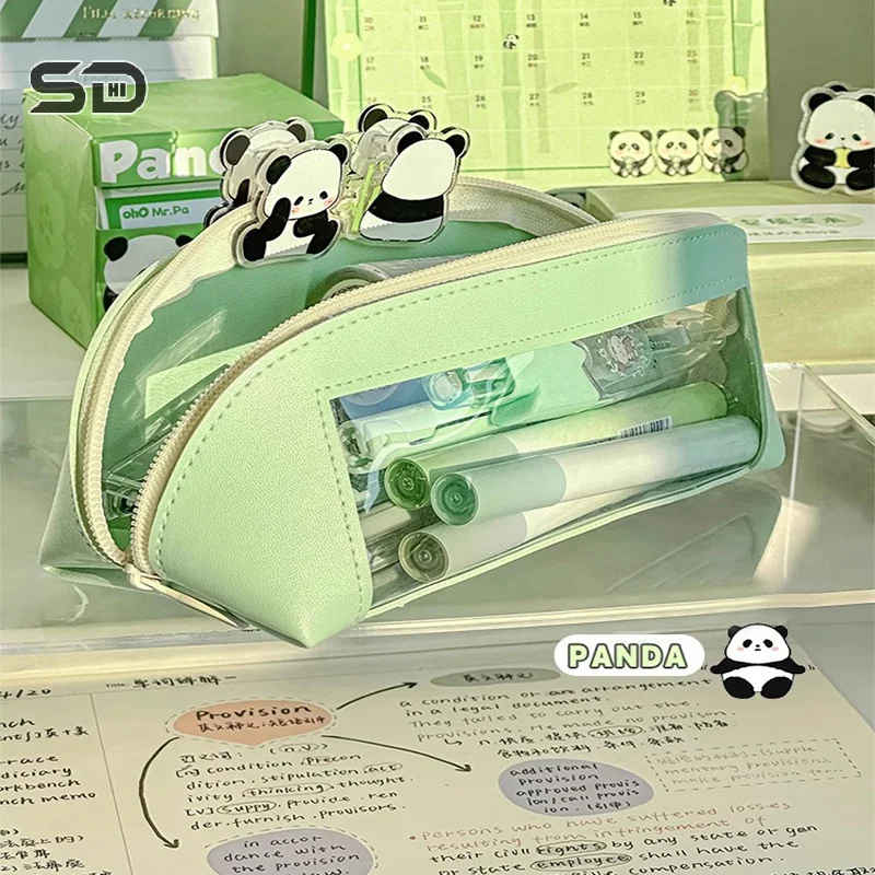 Learning Supplies 12 Grid Large Capacity Pencil Case Oversized Stationery Bag School Stationery Zipper Pen Case