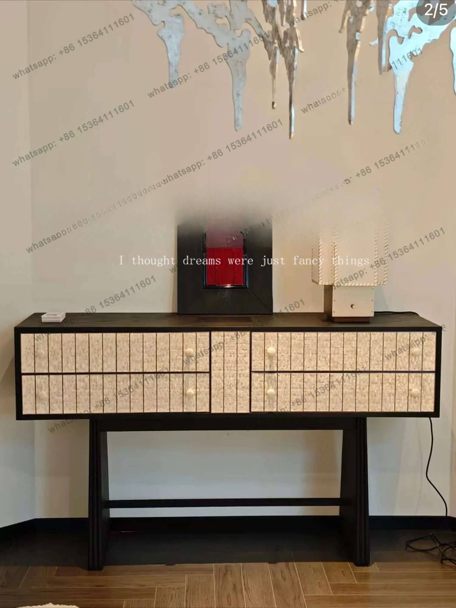 

Medieval solid wood entrance table, home entrance hall decoration table, designer's new storage table