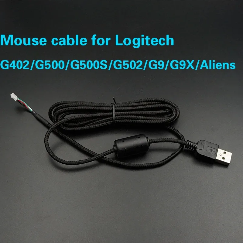 Cabo de mouse para logitech g402 g403 g5 g500 g500s g502 g9 g9x alienígenas marca usb mouse linha substituição fio