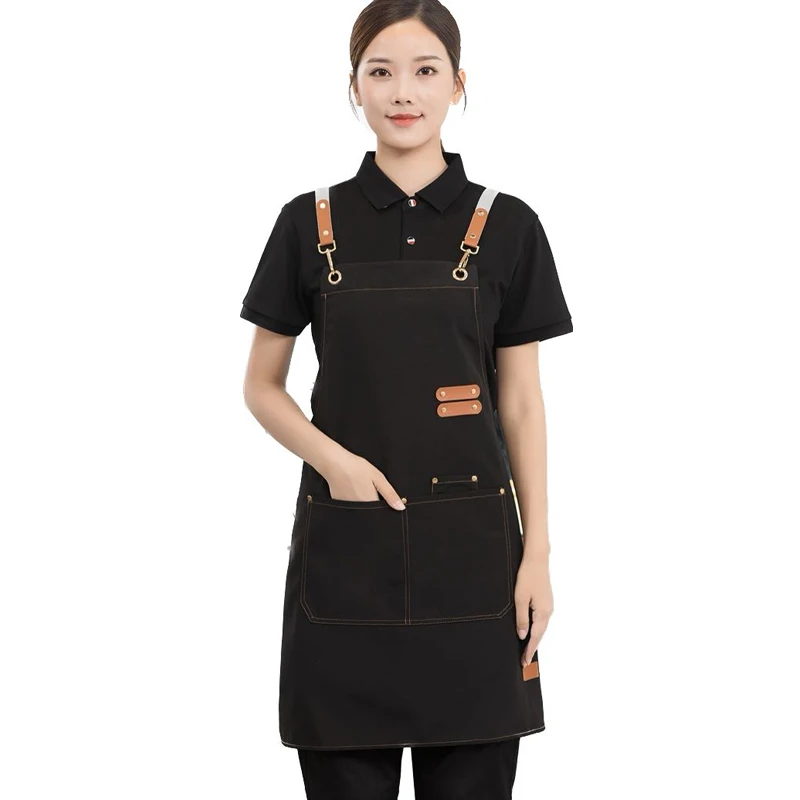 7 Colors Canvas Waterproof Pinafore Apron Customize DIY Your Slogan Design for Restaurant Noodle Bakery Cheese Shop Pinny Bib