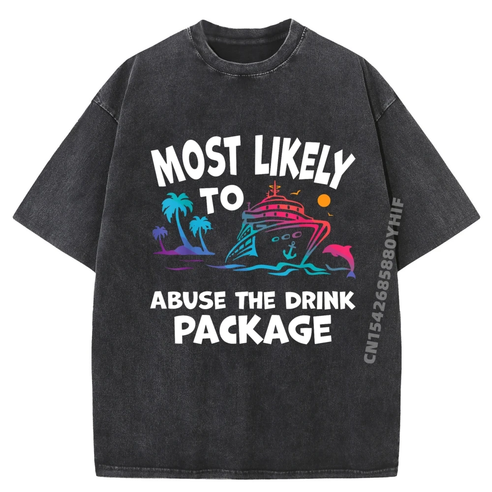 

Самая Likely Abuse The Drink Package Забавные круизные рубашки с рисунком Мужские осенние мужские мягкие потертые рубашки Дизайн