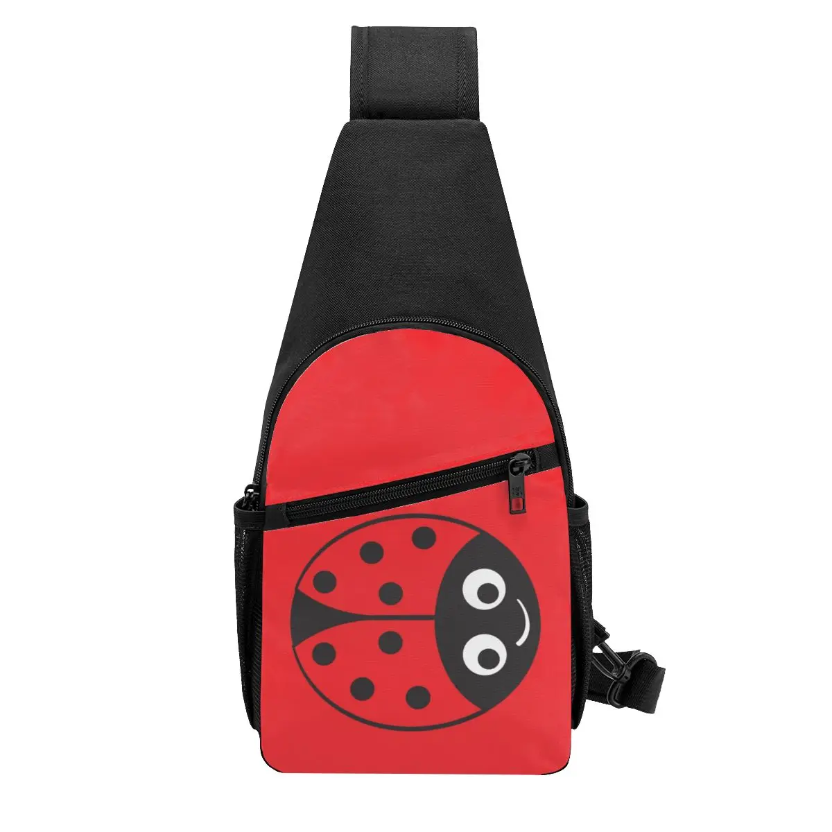 Ladybug Girl Chest Bag Men Sling Crossbody Backpack Chest Bag Travel Hiking Daypack Shoulder Bag