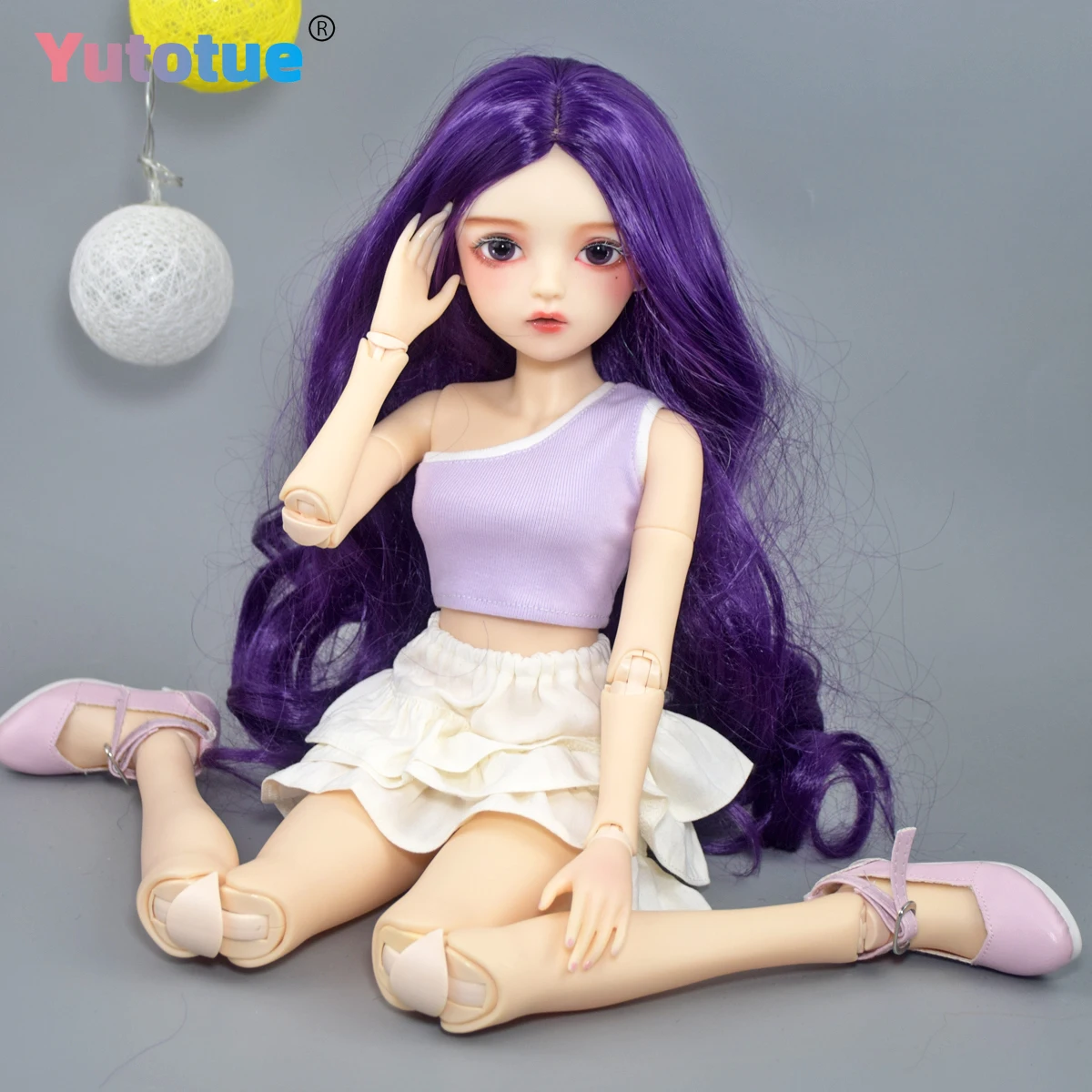 YUTOTUE 60cm 높이 여성 인형 18 관절 몸체 핸드페인팅 메이크업 얼굴 1/3 BJD 인형 장난감 소녀 선물