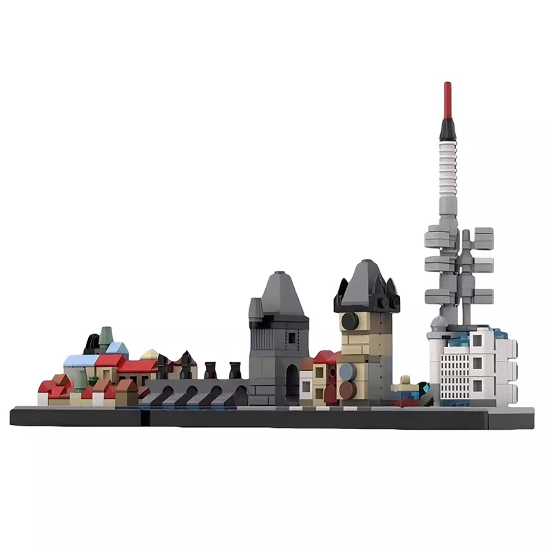 Mymocs World City Skyline Architecture sets Madrid New York Seville Prague Stockholm Budapest Cairo DIY Building Blocks Kid Toys view 6