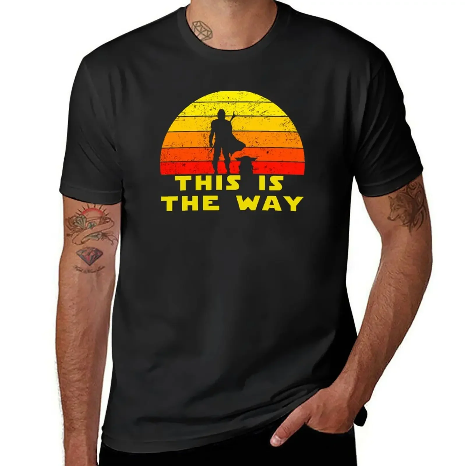 Mando Retro This is The Way ( variant ) T-Shirt customs graphic shirts graphics sweat t shirts for men cotton