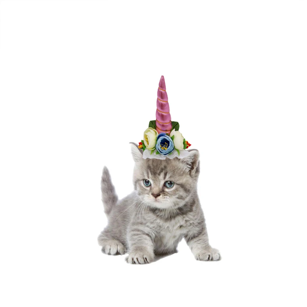

Unicorn Hat Pet Party Hat Dog Cat Headgear Soft Cloth Cosplay Costume Christmas Halloween Birthday Accessories Animal