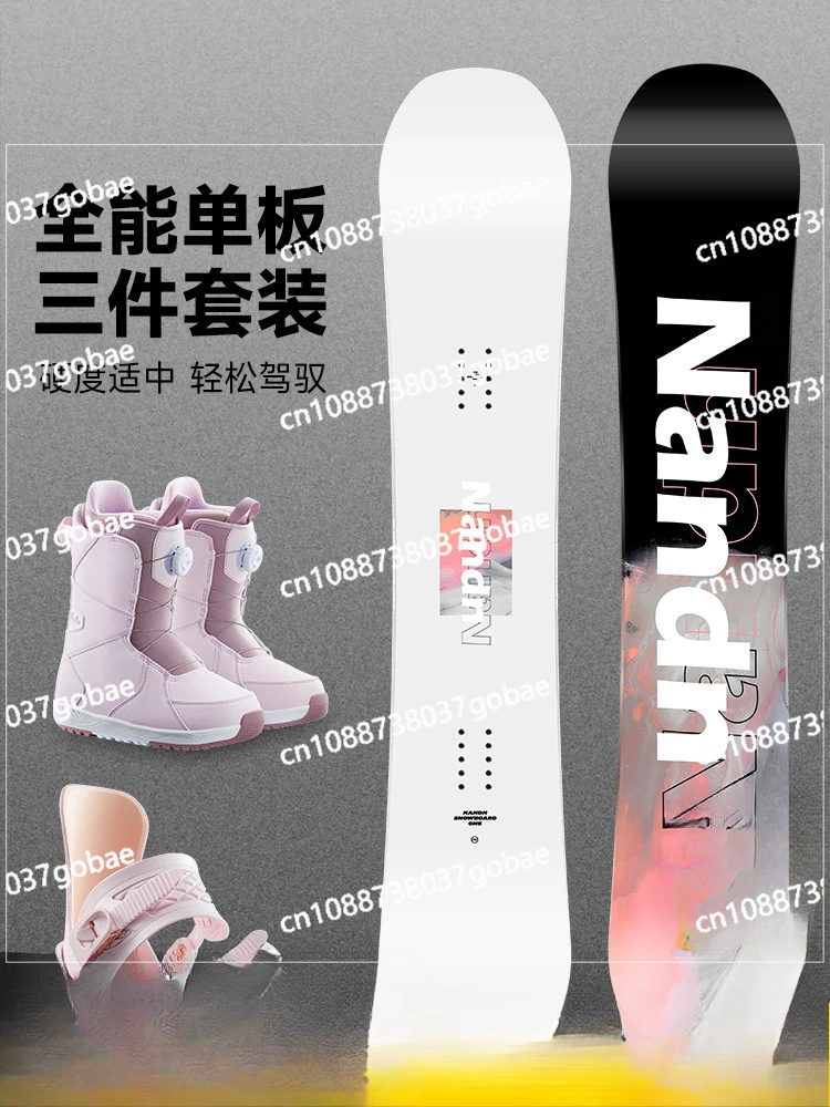 Nann Snowboard Snowboard Set Women's Carved Skating Park Sintered Board Sole Bindings All-Around Board Men's Ski Boots Full Set