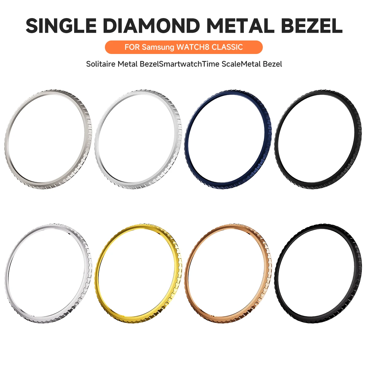 إطار معدني لساعة سامسونج جالاكسي 8 كلاسيك 46 ملم غطاء حماية حلقة ممتصة للصدمات لساعة جالاكسي Watch8 الملحقات الكلاسيكية #4