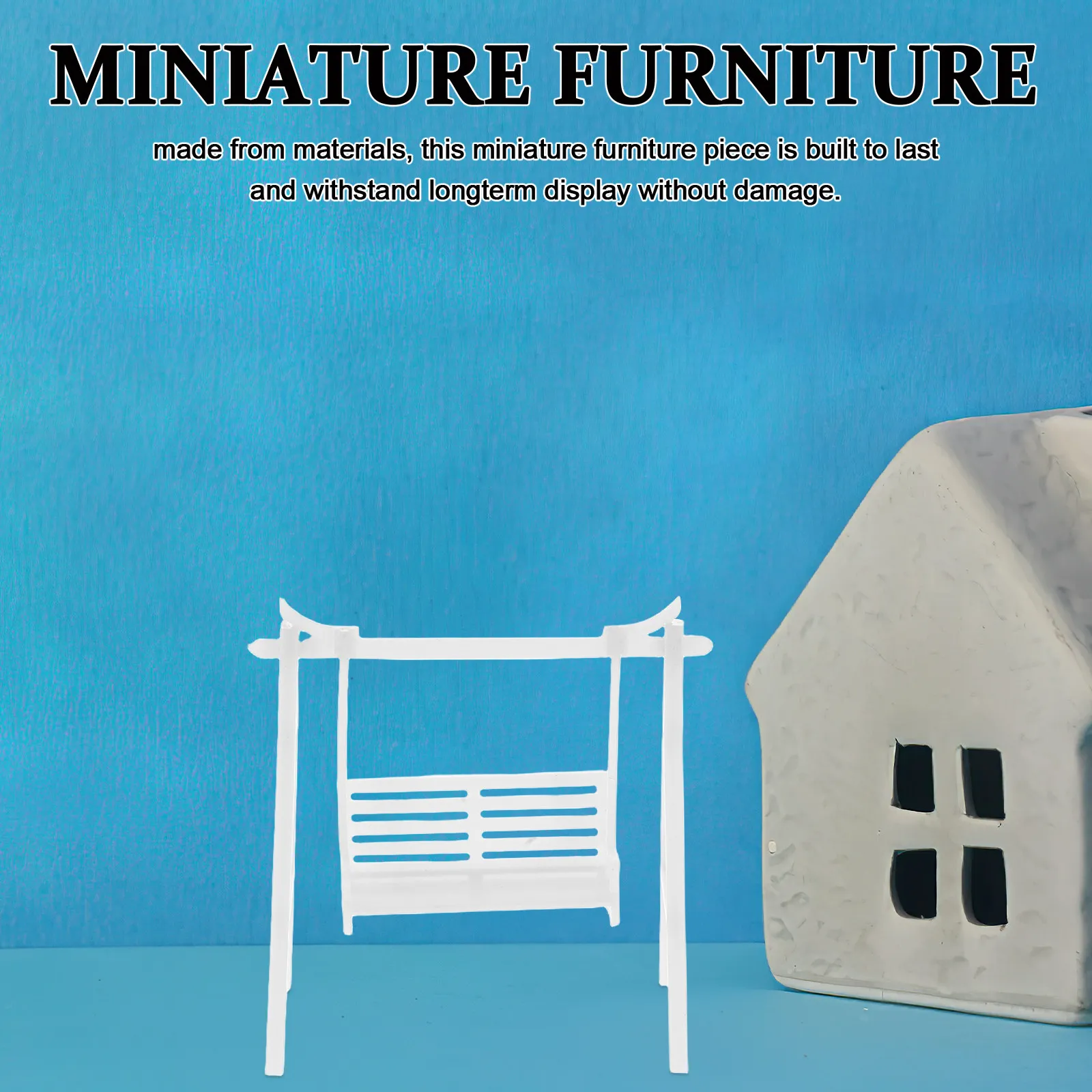 

2Pcs Miniature Hanging Chairs 1:50 Scale Mini Furniture Ornament for Dollhouse DIY Sand Table Accessories Tiny Swing Seat Home
