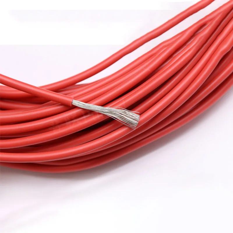 Fio de Cobre Eletrônico Flexível de Silicone, Cabo Resistente a Alta Temperatura, UL1015, 24, 22, 20, 18, 16, 14, 12, 10, 8 AWG, 600V, 1m