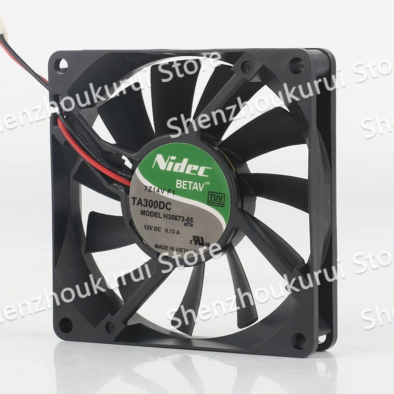 H35673-55 Original Nidec 5V 24V 48V DC12V 0.13A AC EC 8015 80X80X15MM 8CM Ultra-thin silent maglev chassis Two-wire cooling fan