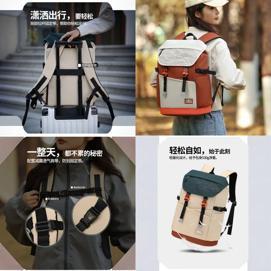 【New style】New style large-capacity casual campus lightweight backpack men's sports backpack fashionable computer bag schoolbag