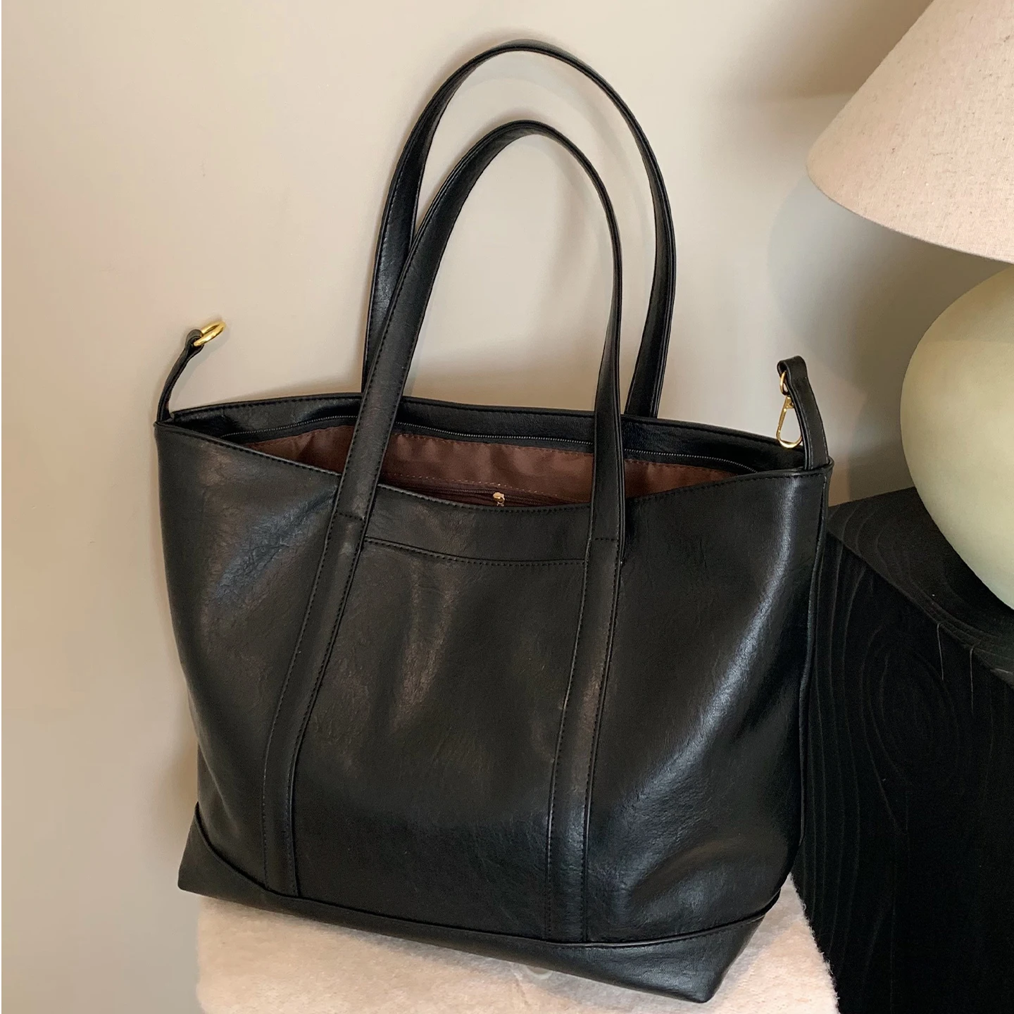 

Текстурированные сумки-тоут из искусственной кожи, женские повседневные дорожные сумки большой вместимости, модные однотонные универсальные школьные сумки на плечо