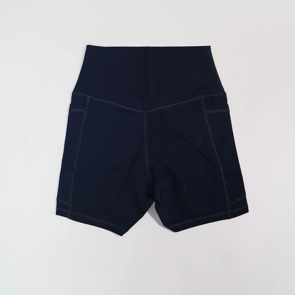 Damen-Sportshorts-Set mit hoher Taille, Taschen-Details, eng anliegende Laufhose, Damen-Fitness-Workout-Yoga-Leggings, Po-Lifting – Detail 14