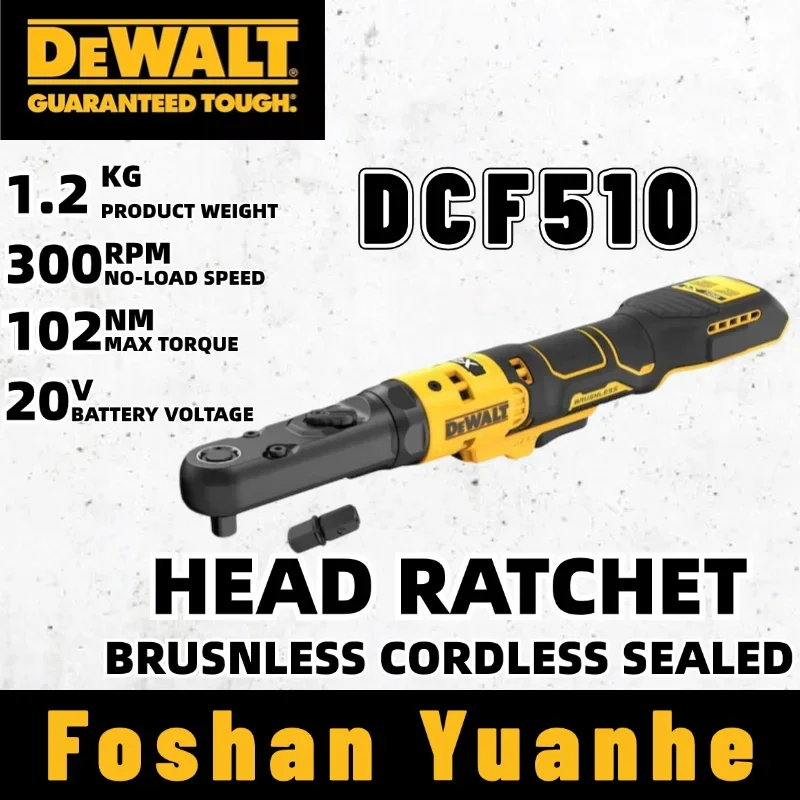 

DEWALT DCF510 20V MAX XR Cordless Brushless Ratchet 3/8" And 1/2" Sealed Head Ratchet Multifunctional Electric Wrench Power Tool