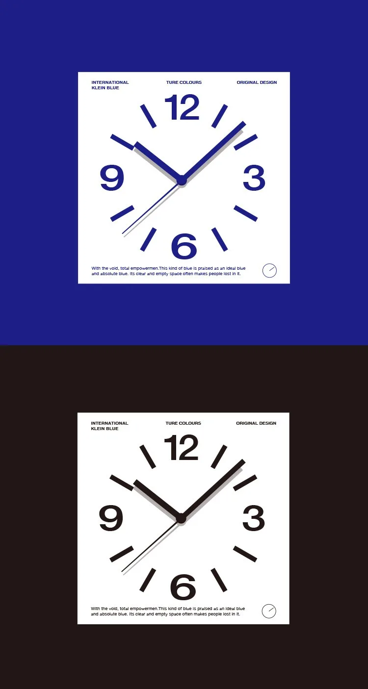 

Artistic Decor for Home Office Living Room Bedroom Dining Room Kitchen Wall Modern Silent Square Wall Clock Super Thin