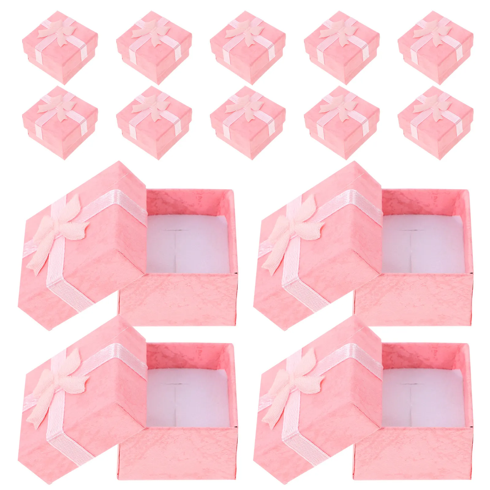 

Набор из 24 модных органайзеров для украшений: коробки из твердого картона для серег, ожерелий, браслетов, подарков, хранения, свадебных и праздничных сувениров, конфет