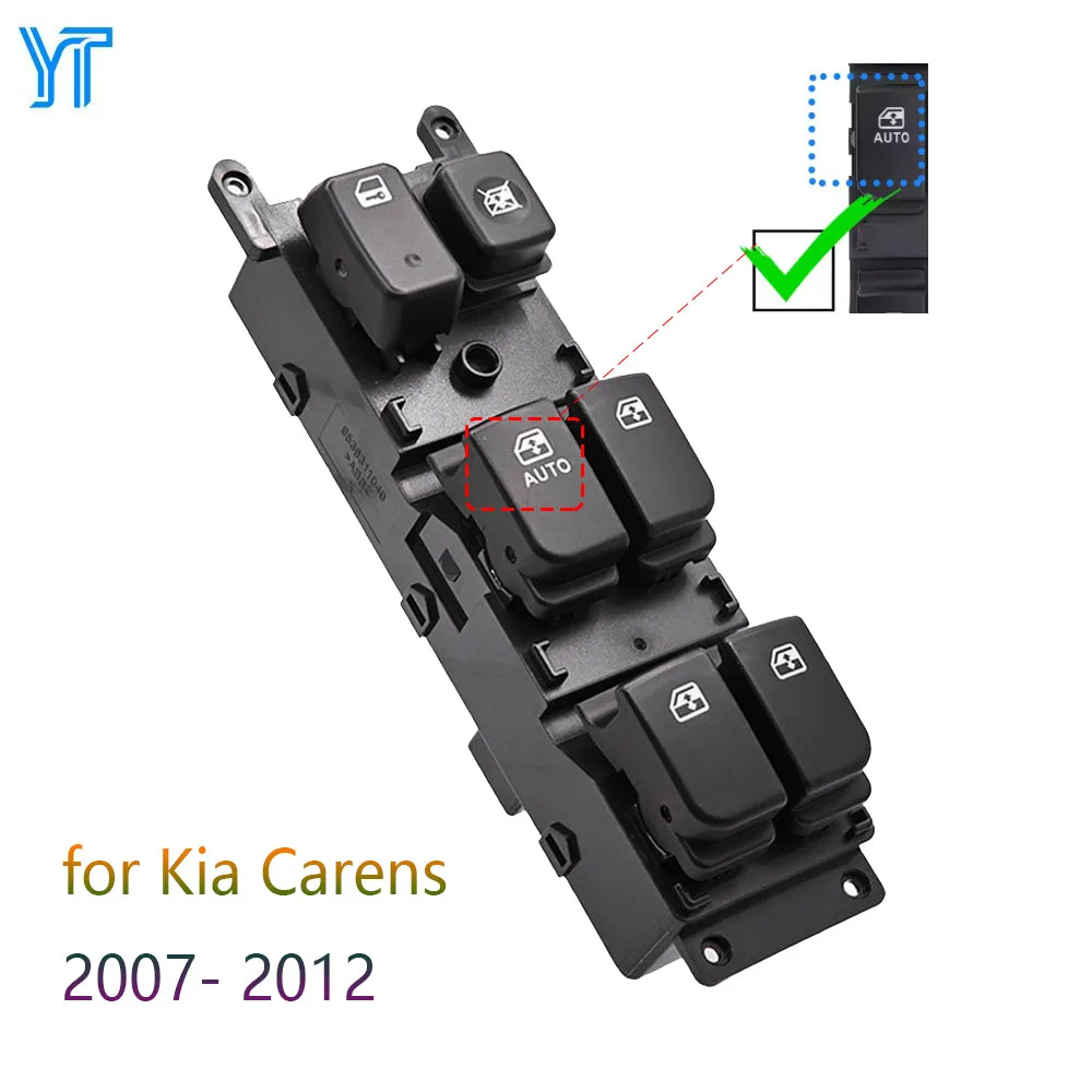 

LHD Electric Window Switch Glass Lifter Control Button Auto Parts 93570-1D1013W for Kia Carens (UN) 2007- 2012 Car Accessories