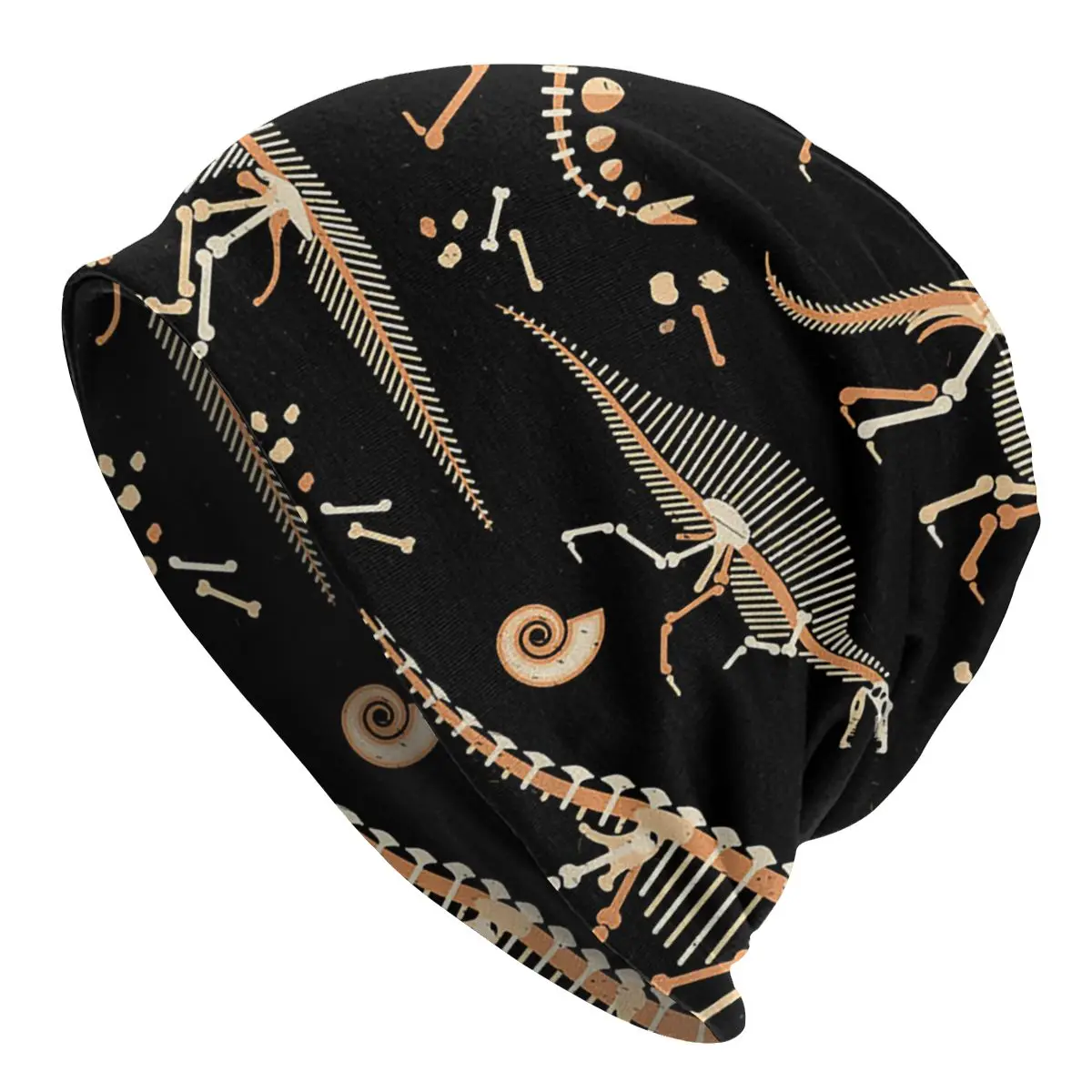 

Dinosaur Fossils Eggs Bones Skullies Beanies Hats Skeleton Dino Cool Unisex Outdoor Cap Warm Dual-use Bonnet Capting Hats