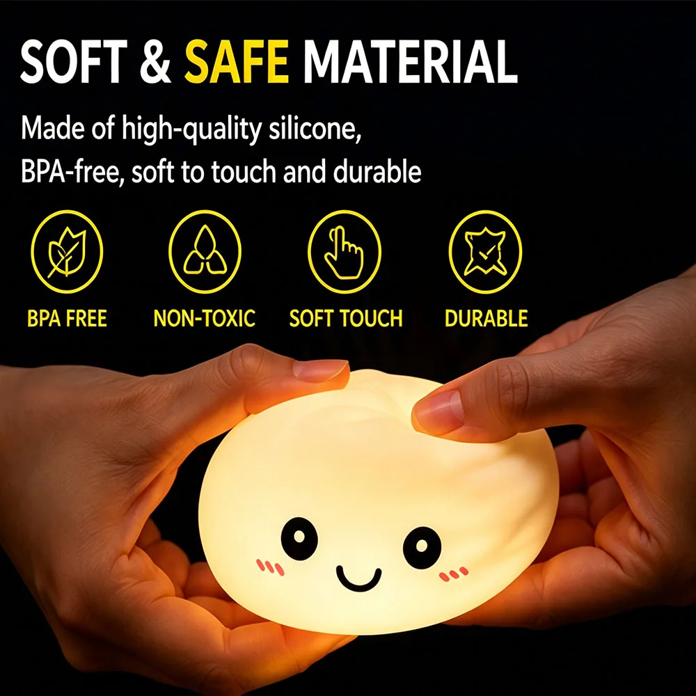 2027 Trendy Glowing Dumpling Steamer Box Luminous Desktop Ornament Surprise Party Favor Goodie Bag Stuffer Novelty Prop Gift view 4