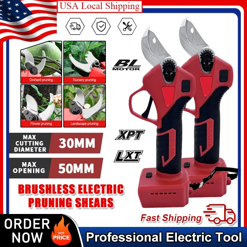 

Бесщеточный электрический секатор Milwaukee, 4 передачи, беспроводной ручной секатор для обрезки садовых кустарников, ветвей деревьев, резак для батареи 18 В 20 В