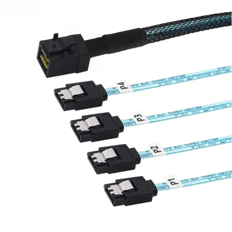 

MINI SAS HD 8643 to 4X SATA 7P Mother's High Speed Connection Harness