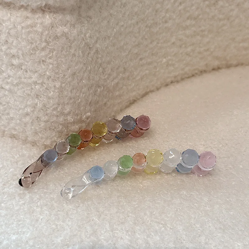 

Chic Ponytail Hairpin, Large Size Transparent Candy-Colored Hair Clip for Women