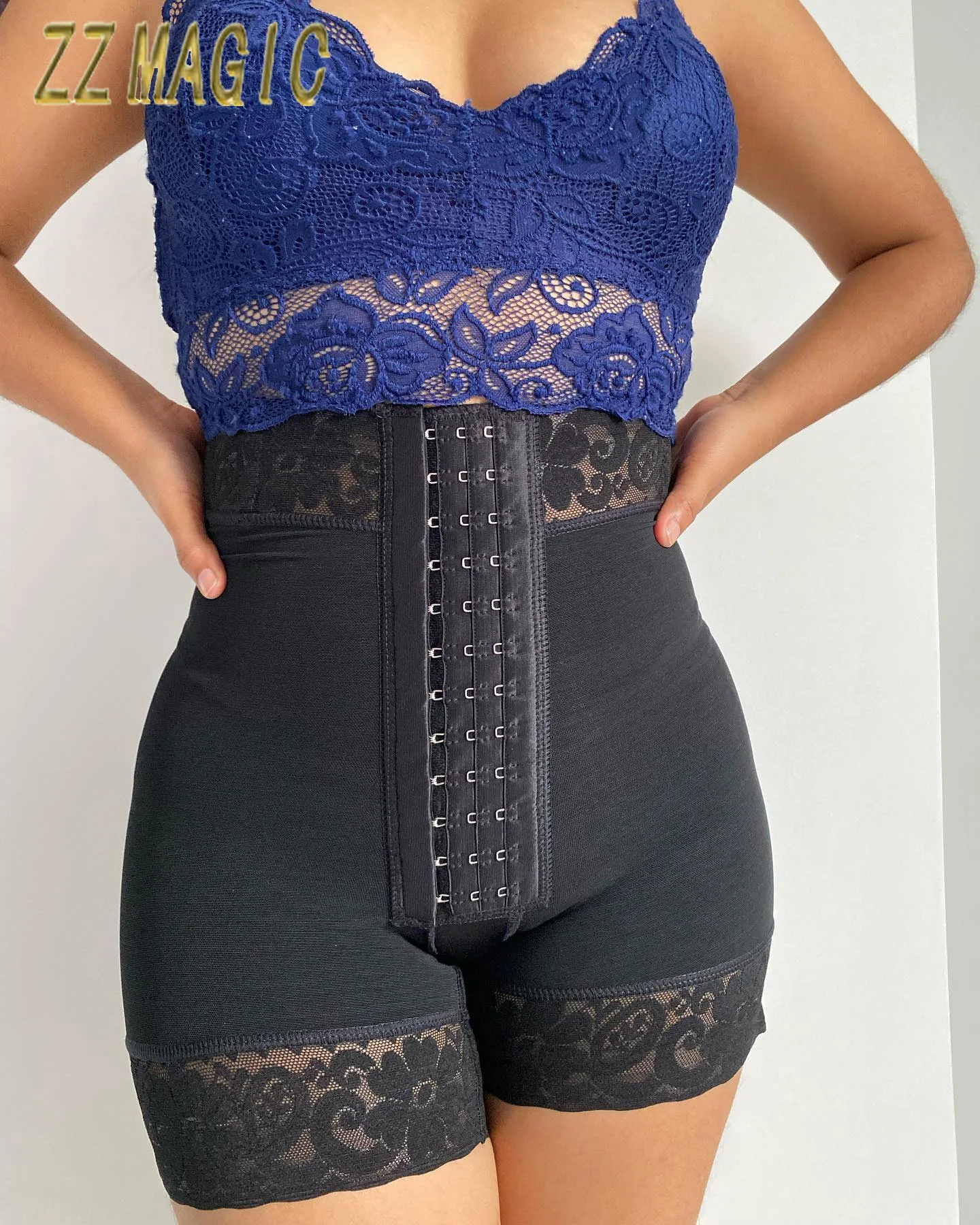 

Women's Slimming Corset Shapewear Lace Waistband Girdles Modeling Body Shaper Adjustable Waist Trainer Fajas Colombian