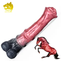 YOCY Horse Dildo Realistic Fantasy Monster Cock Silicone Fake Animal Penis Sex Toy Squirting For Women Ejaculating Toy For Adult