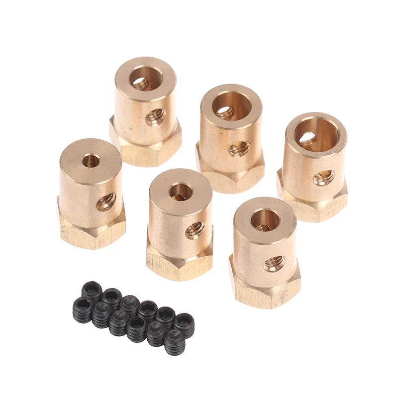 

1Pc Wheel Hex Coupling Coupler With Screws Brass Sleeve Adapter Tire Connector 3/4/5/6/7/8MM For RC Boat Car Spare Parts