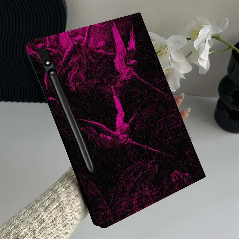 

Pink Flying Bird Pattern Tablet Case For Samsung Galaxy Tab S7 S8 S9 S10 FE Lite Gift