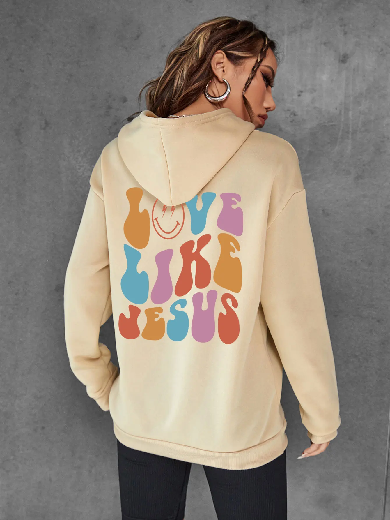 2023 Houden Van Zoals Jezus Hip-Hop Sweatshirt Met Hoodie-Print Mannen Vrouwen Oversized Fleece Streetstyle Trui Lente-En Herfsttops