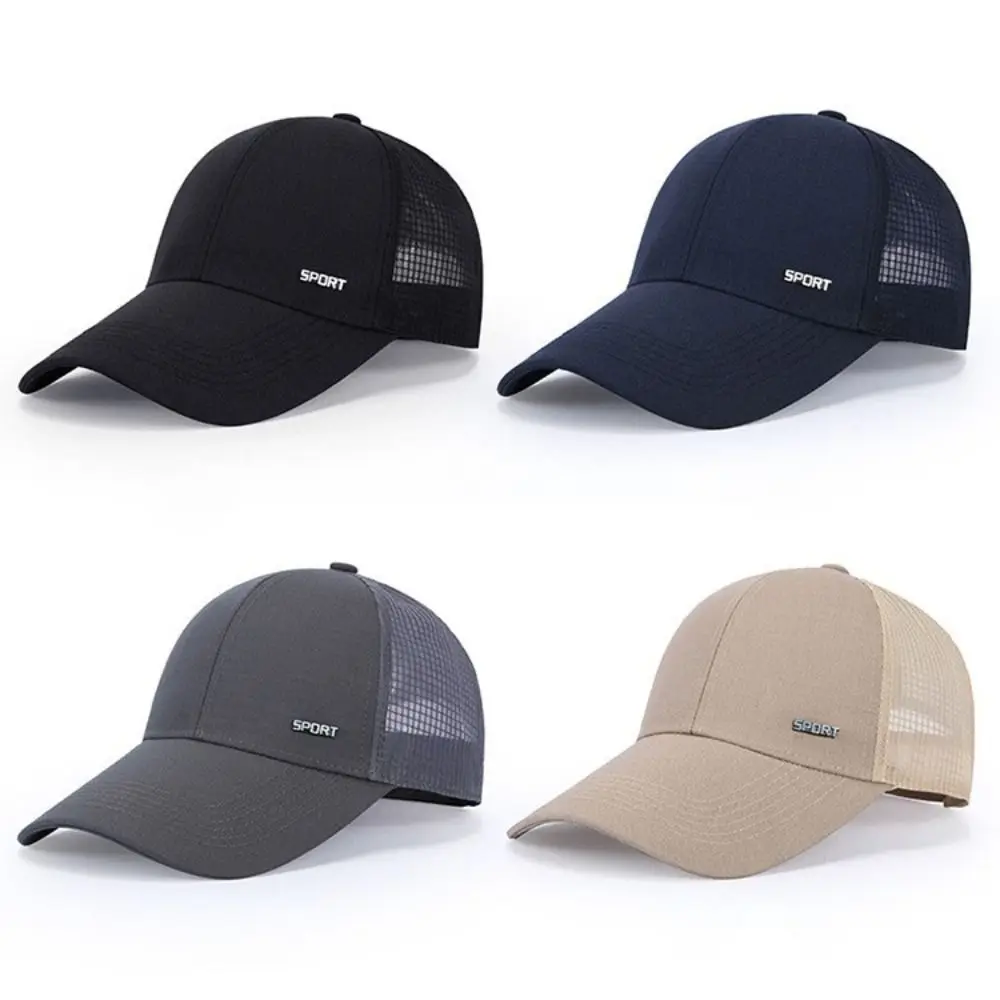 

Lightweight Adjustable Mesh Baseball Cap Casual Style Wide Brim Golf Mesh Hat Breathable Sun Protection Cozy Tide Hat Running