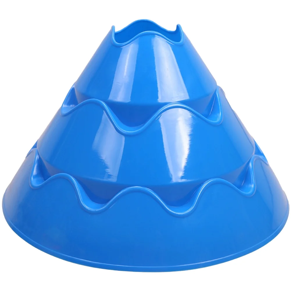 4 Large Football Cones with Holes for Soccer Training for drills PE Material Bright Colors for Outdoor Indoor Use 25x15cm