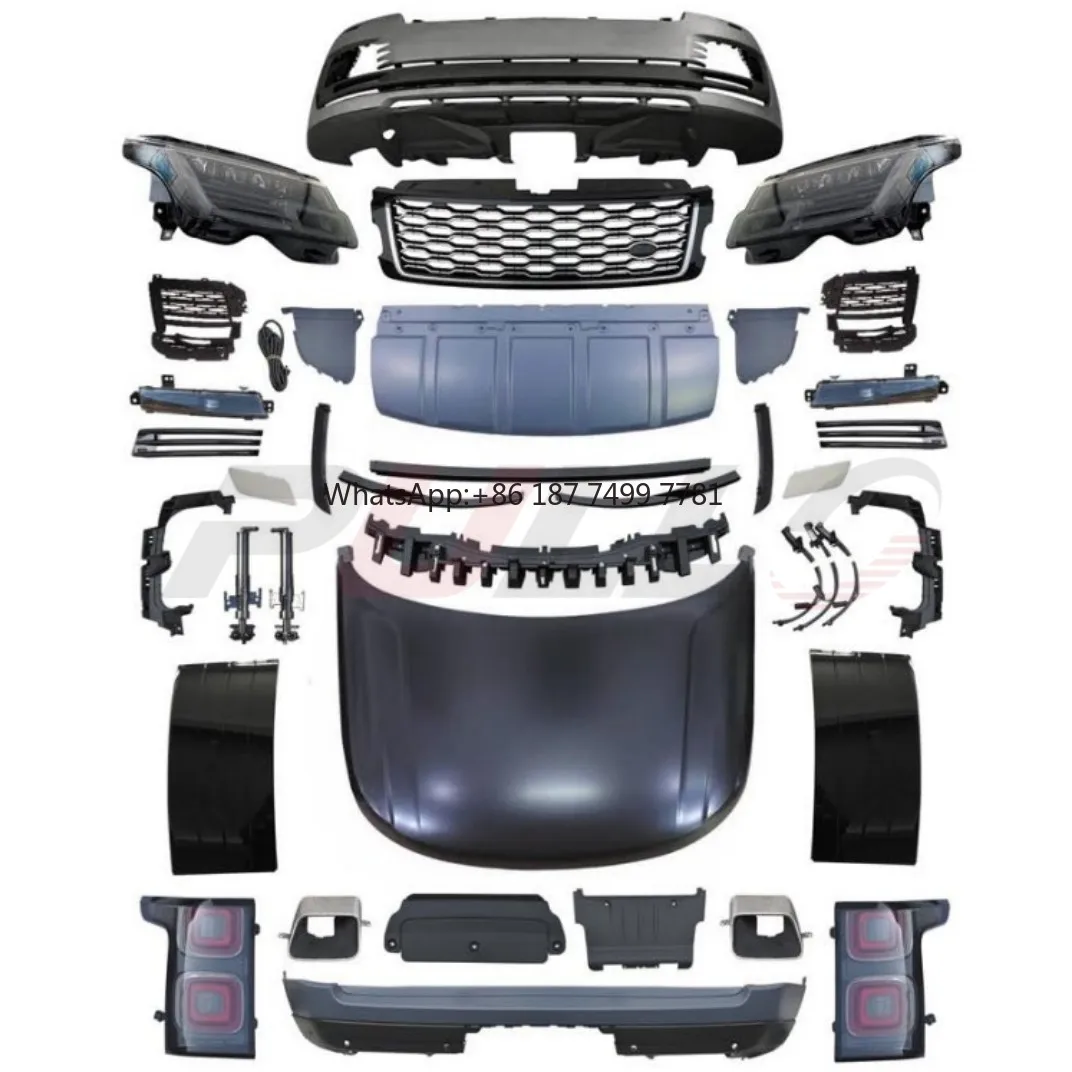 

Car Body System Modified for Range Rover Vogue 13-17 Change to 20-22 OEM Include Bumpers with Grille Car Lamps