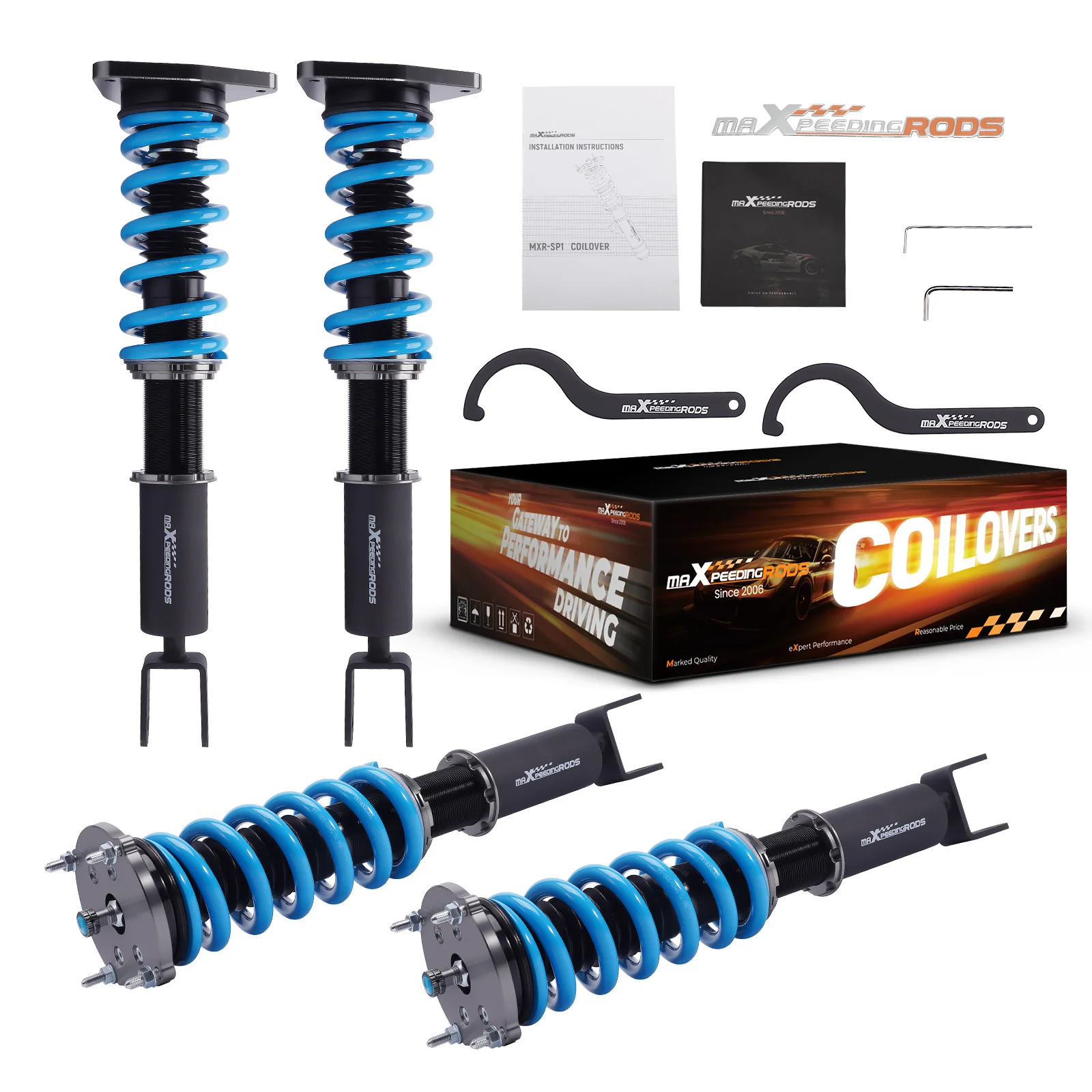 طقم تعليق كويلوفر 24 خطوة قابل للتعديل لأودي A8 كواترو 2004-2010 #1