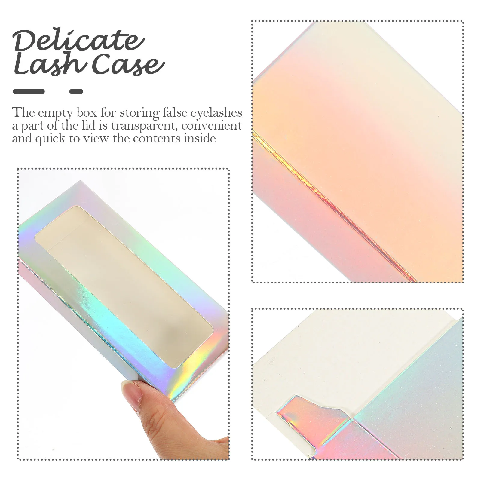 25 Stück Farbbox Wimpernbehälter Bunte Großverpackung Karton Leere Boxen Falsche Wimpern