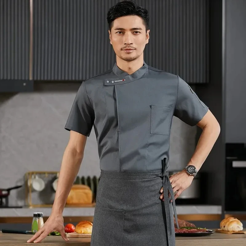 Serviço de alimentos cozinha cozinhar roupas restaurante cozinhar jaqueta padaria malha respirável camisa catering uniforme do chef garçom macacão