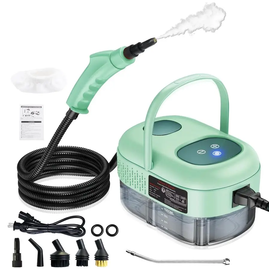 

Handheld Steam Cleaner, High Pressure Steamer for Cleaning, Portable Steam Cleaning Machine for Home Use With 3 Brushes, Electri